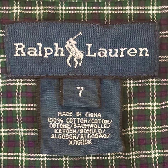 Polo Ralph Lauren Short Sleeve Button Down Boy’s Shirt Size 7 - Picture 4 of 8